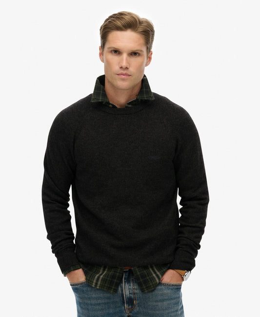 Wool Blend Jumper | Midnight Charcoal Marle