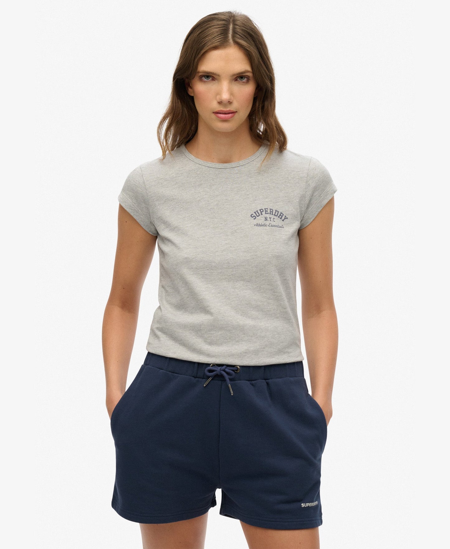 Athletic Essential Slub Slim Fit Tee | Grey Marle