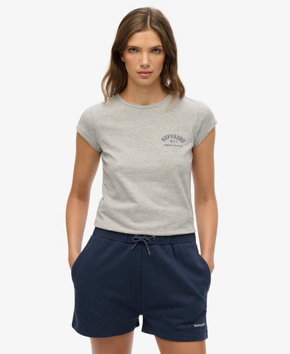 Athletic Essential Slub Slim Fit Tee | Grey Marle