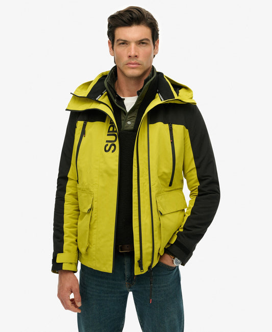 Colour Block Slim Fit Windbreaker Jacket | Wax Yellow