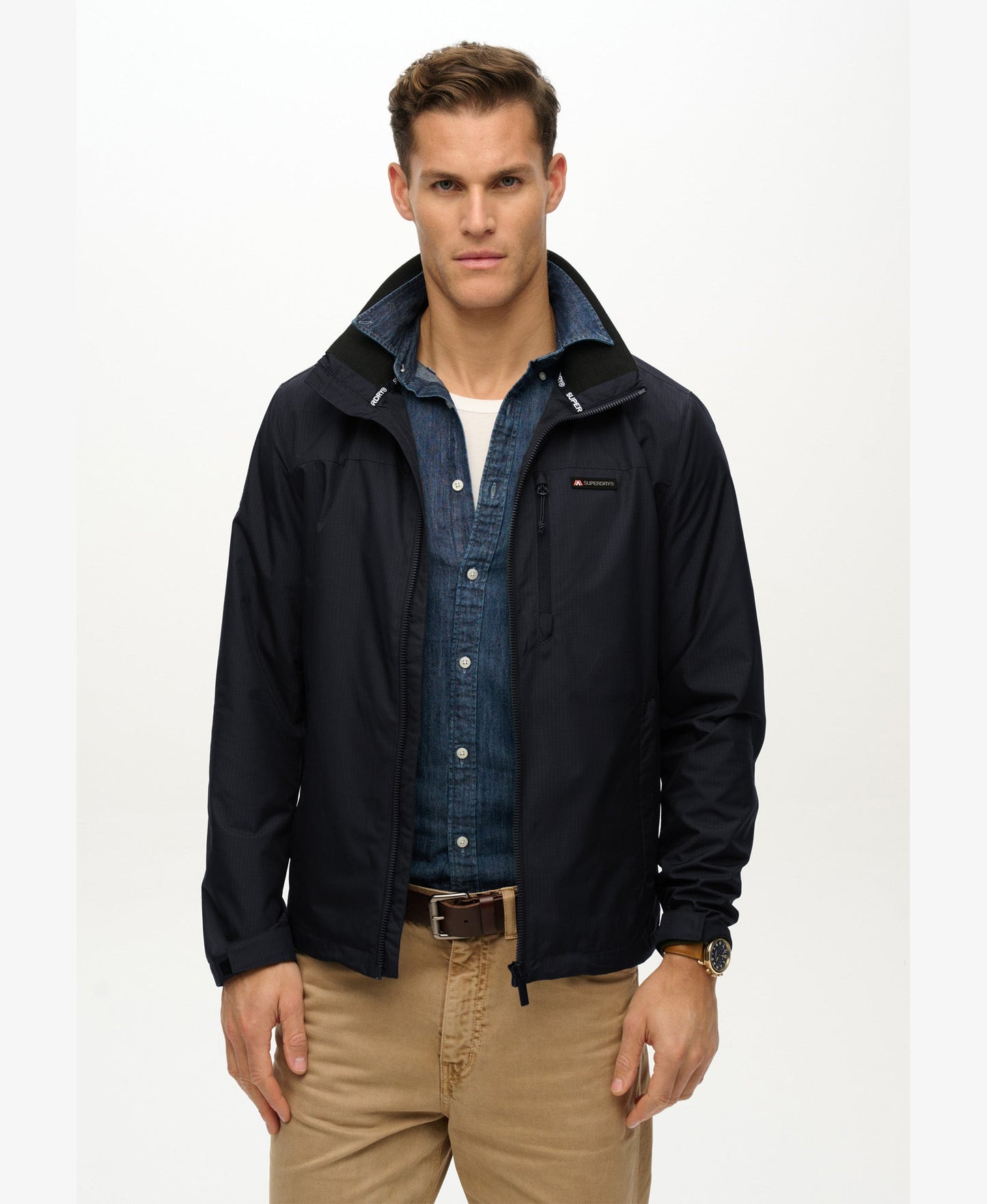 Non Hood Logo Windbreaker | Eclipse Navy