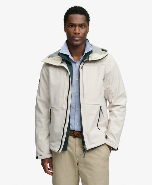 Hooded Softshell Trekker Jacket | Rainy Day Grey