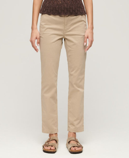 Mid Rise Chino | Stonewash Taupe Brown