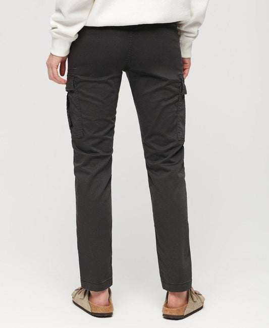 Mid Rise Slim Cargo | Black