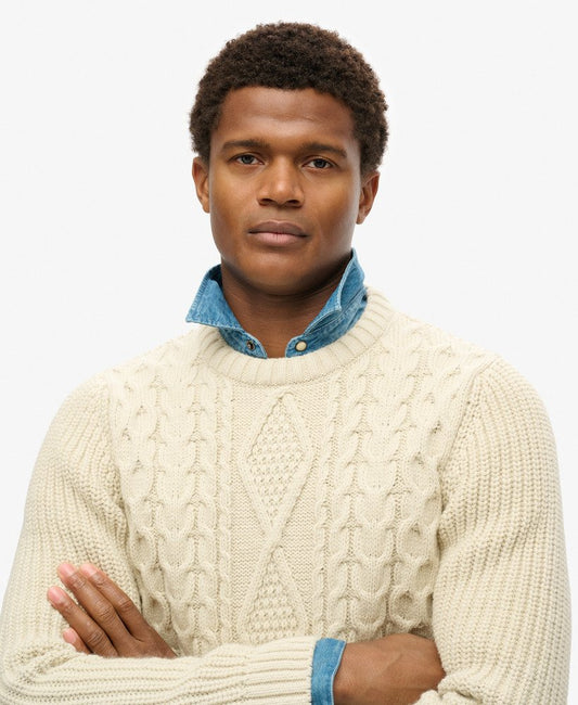 Jacob Cable Jumper | Ecru