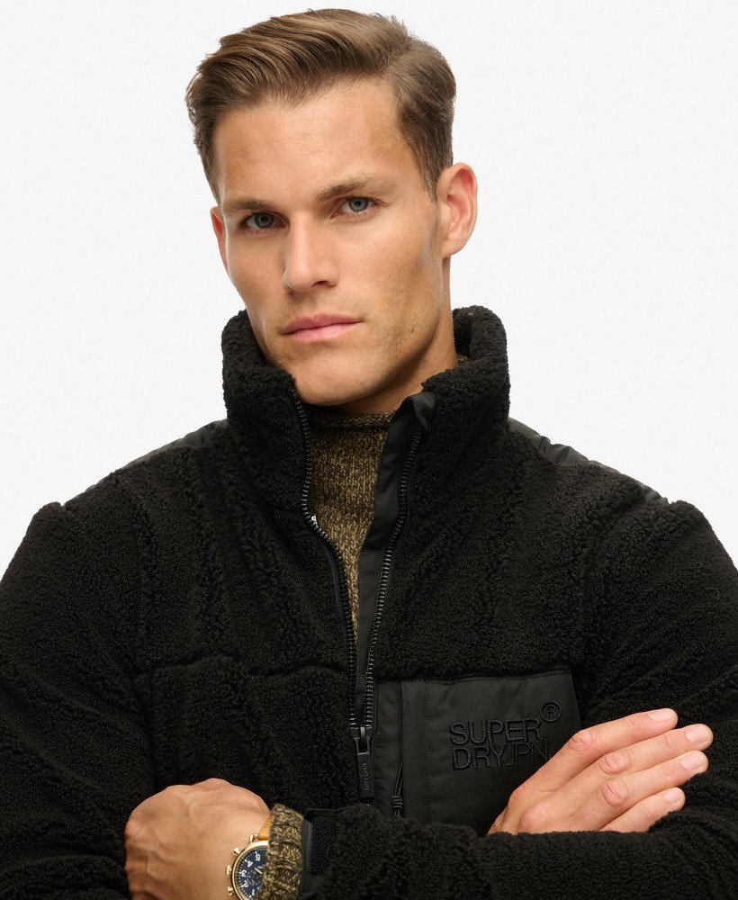Relaxed Fleece Trekker Jacket | Black