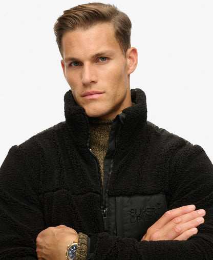 Relaxed Fleece Trekker Jacket | Black