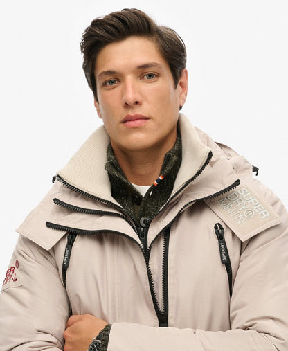 Hooded Mountain Windbreaker Slim Fit Jacket | Chateau Grey