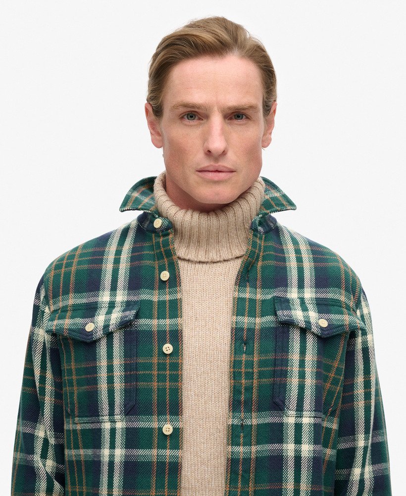 Merchant Heavy Checked Shirt | Merchant Check Green