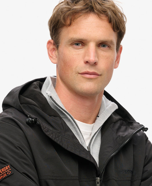 Surplus Nylon Hooded Bomber | Jet Black