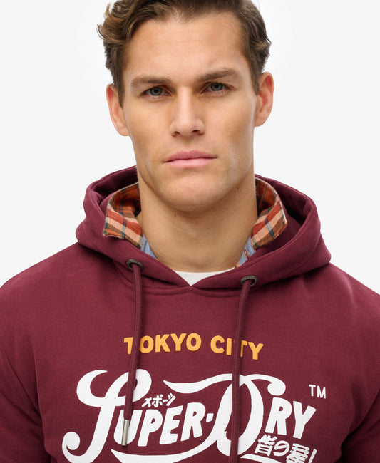 Perfect Fit Script Hoodie | Port Red