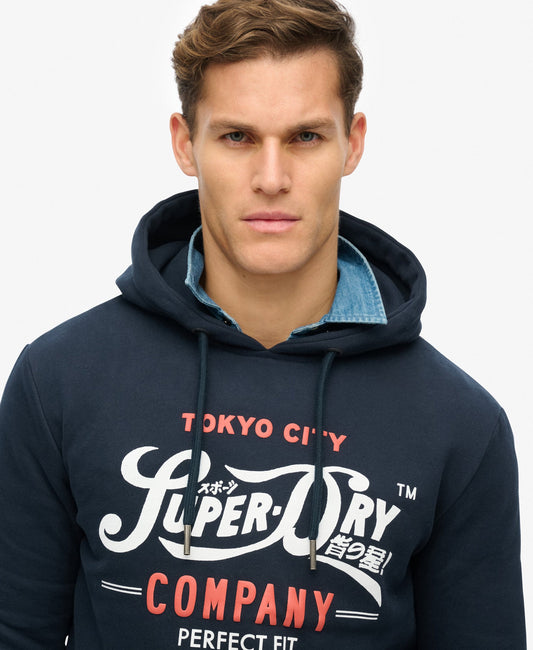 Perfect Fit Script Hoodie | Eclipse Navy