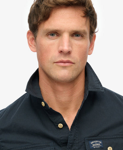 Cotton Workwear Long Sleeve Shirt | Eclipse Navy