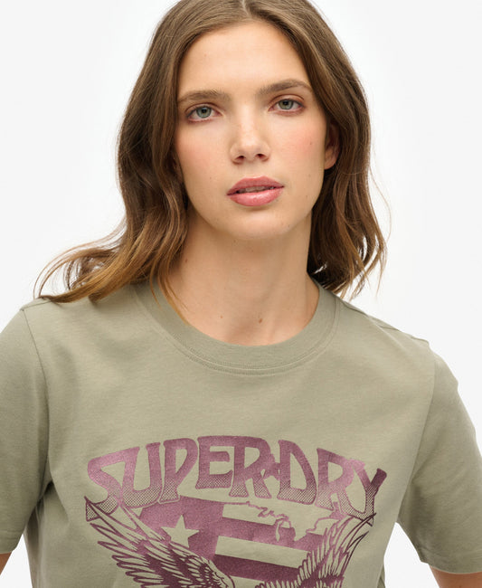American Eagle Tee | Light Khaki Green