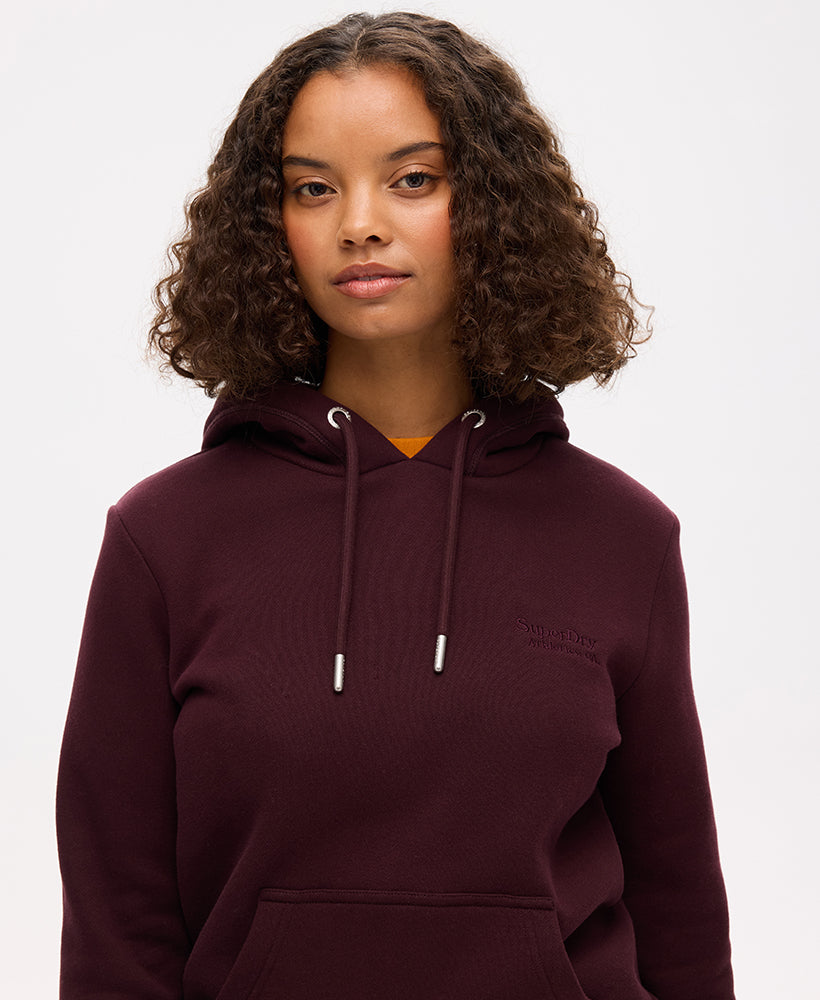 Essential Logo Hoodie | Rich Deep Burgundy