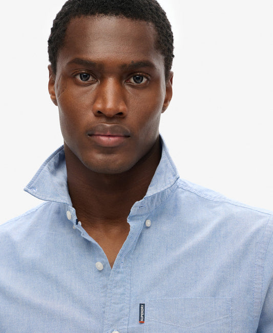 Essentials Oxford Shirt | Azure Blue Chambray Oxford