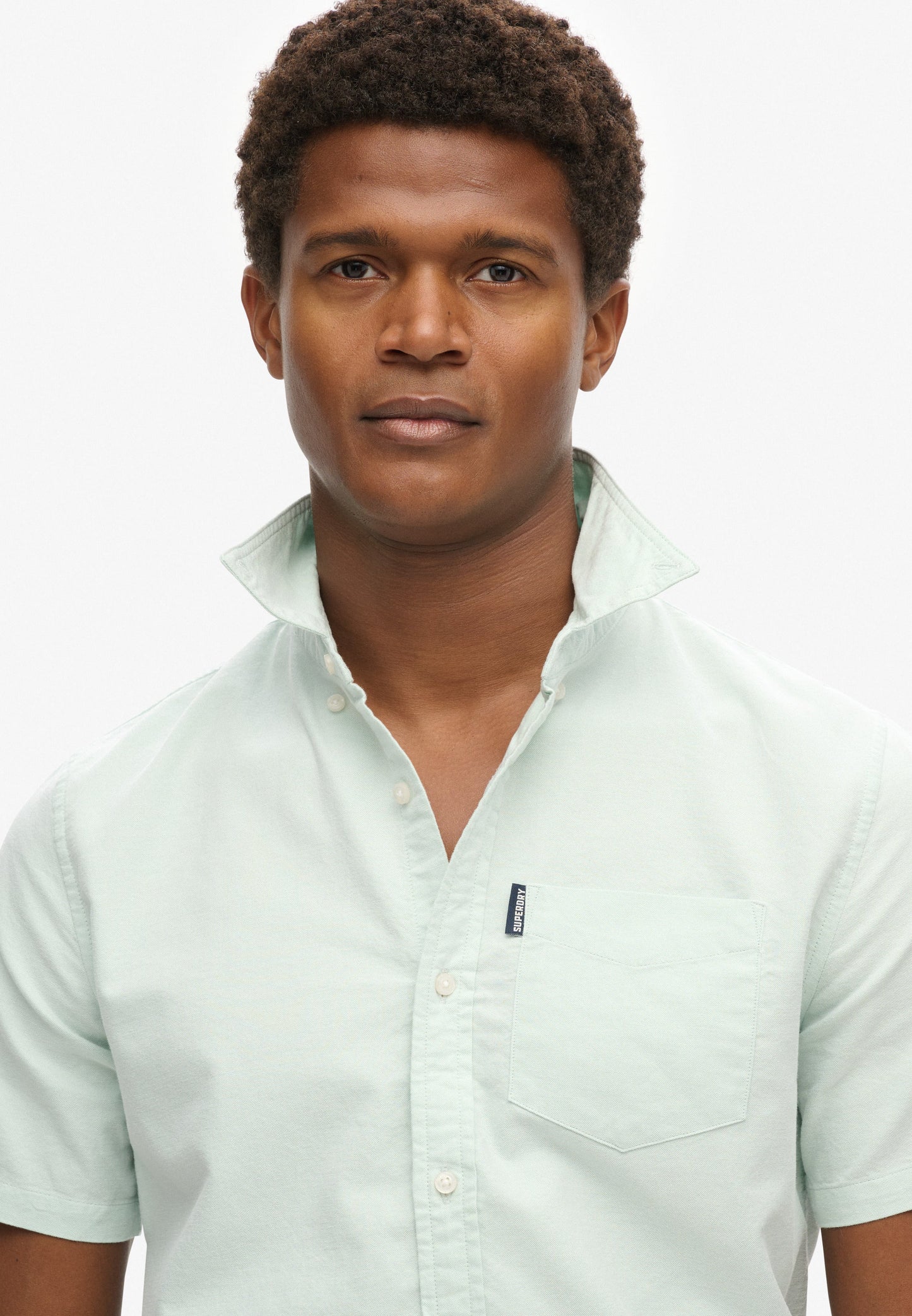 Vintage Oxford Short Sleeve Shirt | Light Green