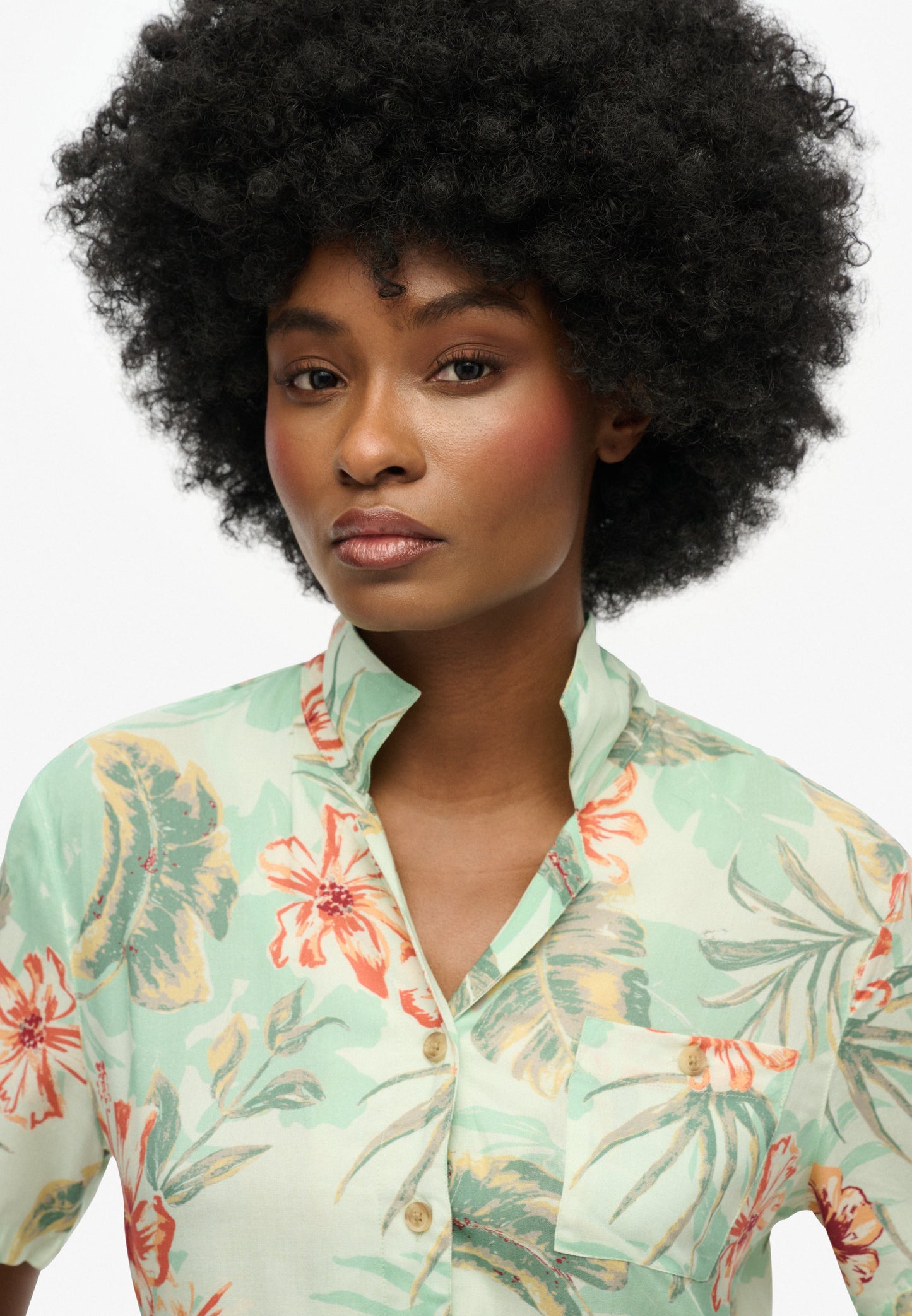 Beach Resort Shirt | Aloha Shadow Mint