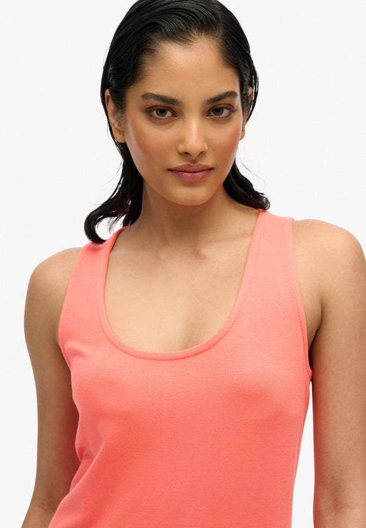 Vest Mini Dress | Hot Coral