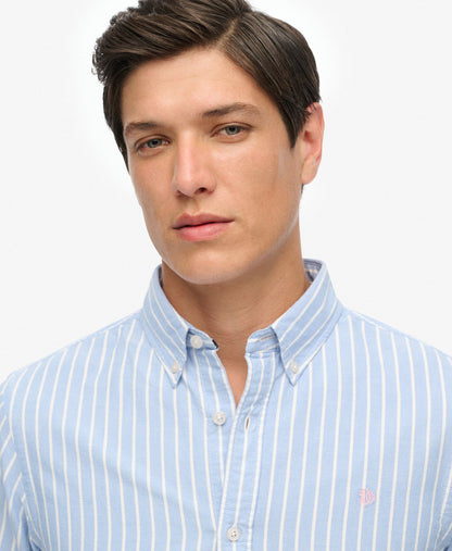 Classic Oxford Long Sleeve Shirt | Broker Blue Stripe