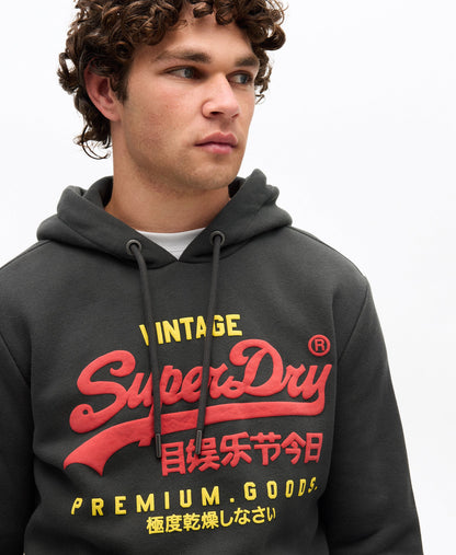 Vintage Logo Relaxed Hoodie | Washed Black