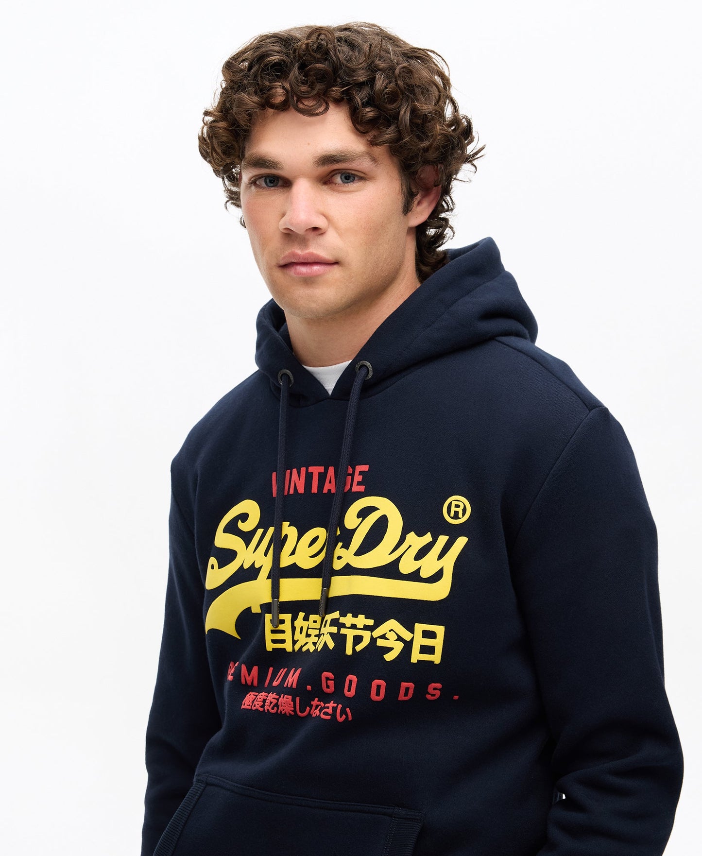 Vintage Logo Relaxed Hoodie | Deep Navy