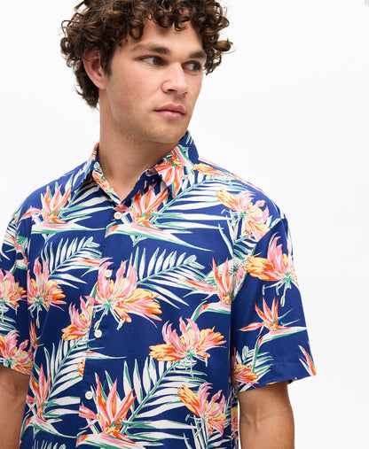 Hawaiian Shirt | Navy Paradise
