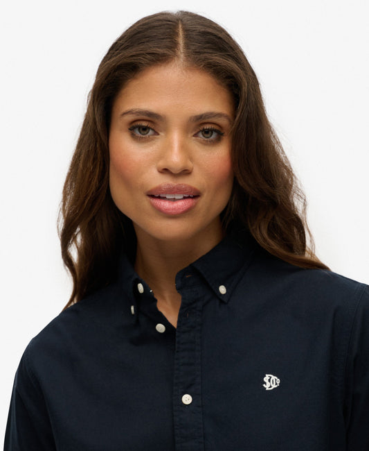 Slim Oxford Long Sleeve Shirt | Eclipse Navy
