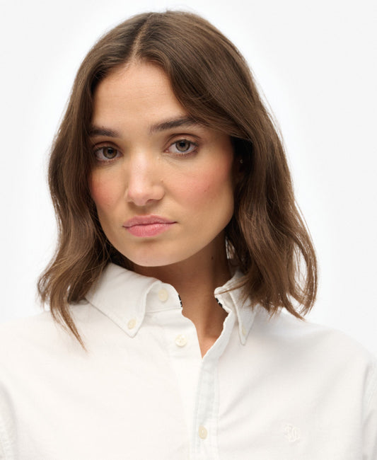 Slim Oxford Long Sleeve Shirt | Optic White Oxford