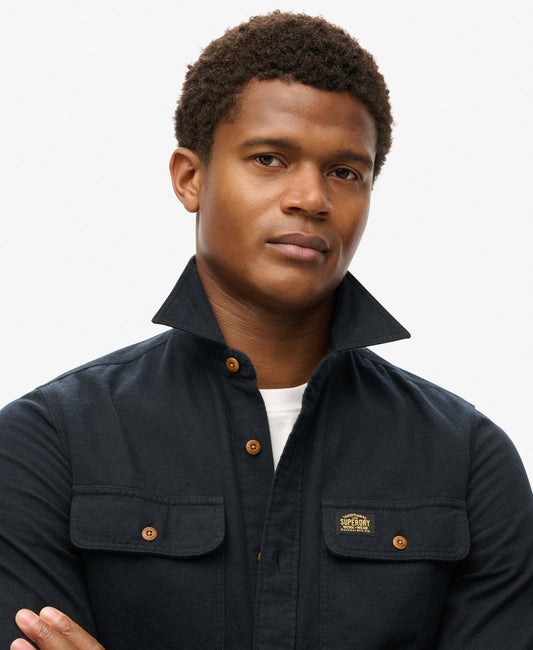 Flannel Workwear Shirt | Jet Black