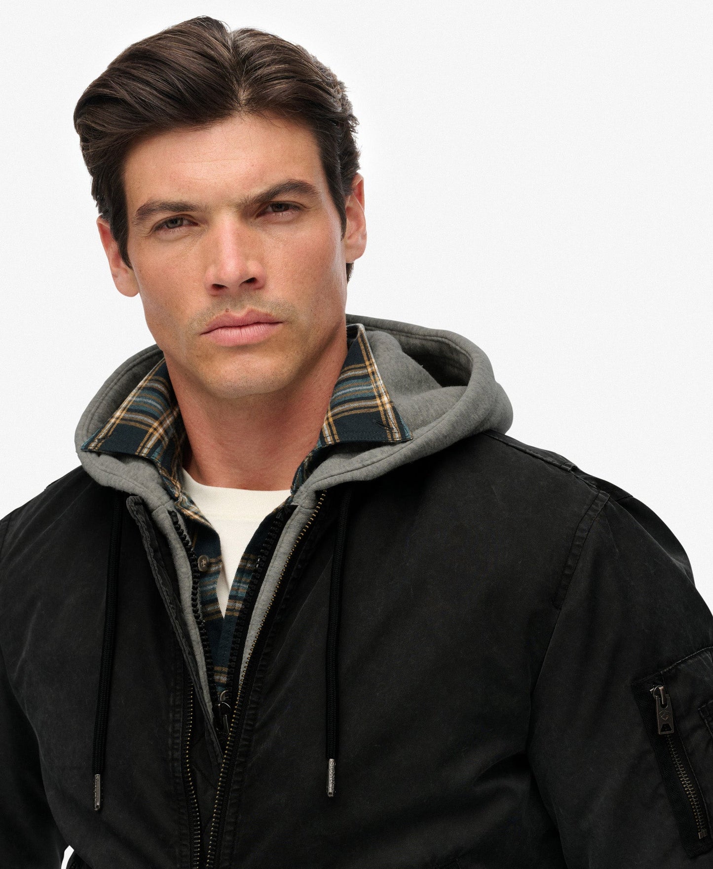 Military Ma1 Bomber Jacket | Washed Black