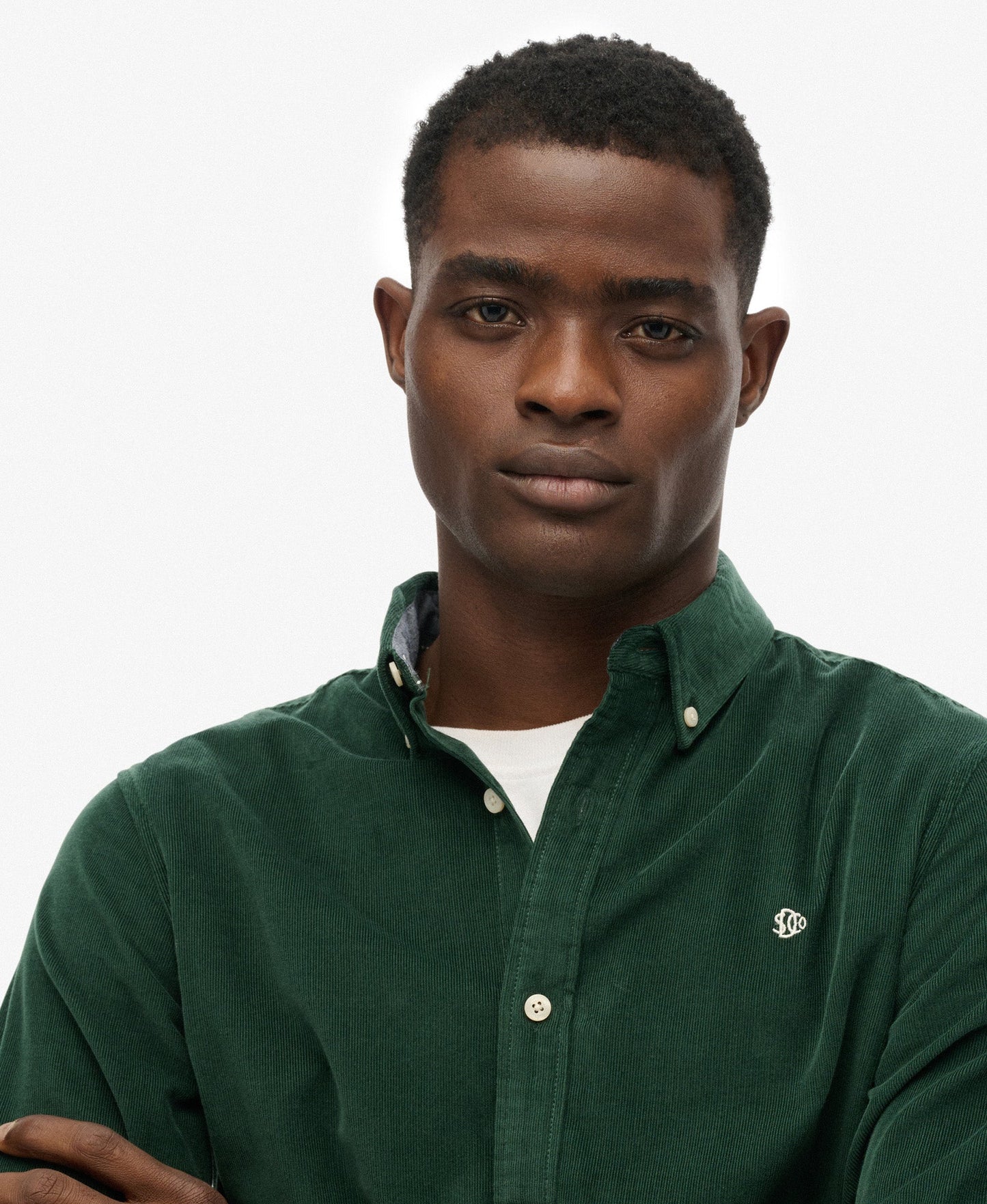 Classic Needle Cord Shirt | Enamel Green