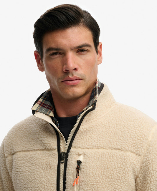 Outdoor Full Zip Fleece | Oatmeal Beige