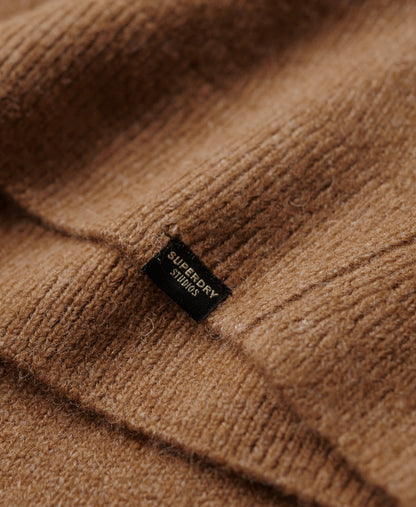 V Neck Knit Jumper Dress | Corps Beige Marle