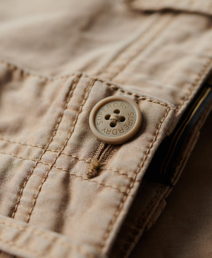 Mid Rise Slim Cargo | Stonewash Taupe Brown