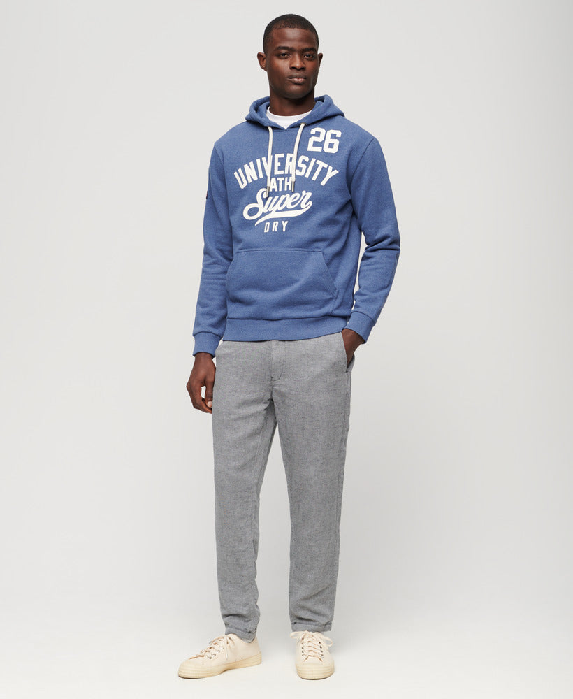 Drawstring Linen Trouser | Dark Navy/Optic