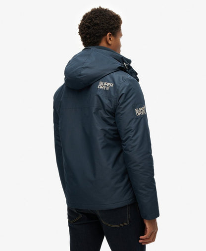 Hooded Mountain Windbreaker Slim Fit Jacket | Eclipse Navy