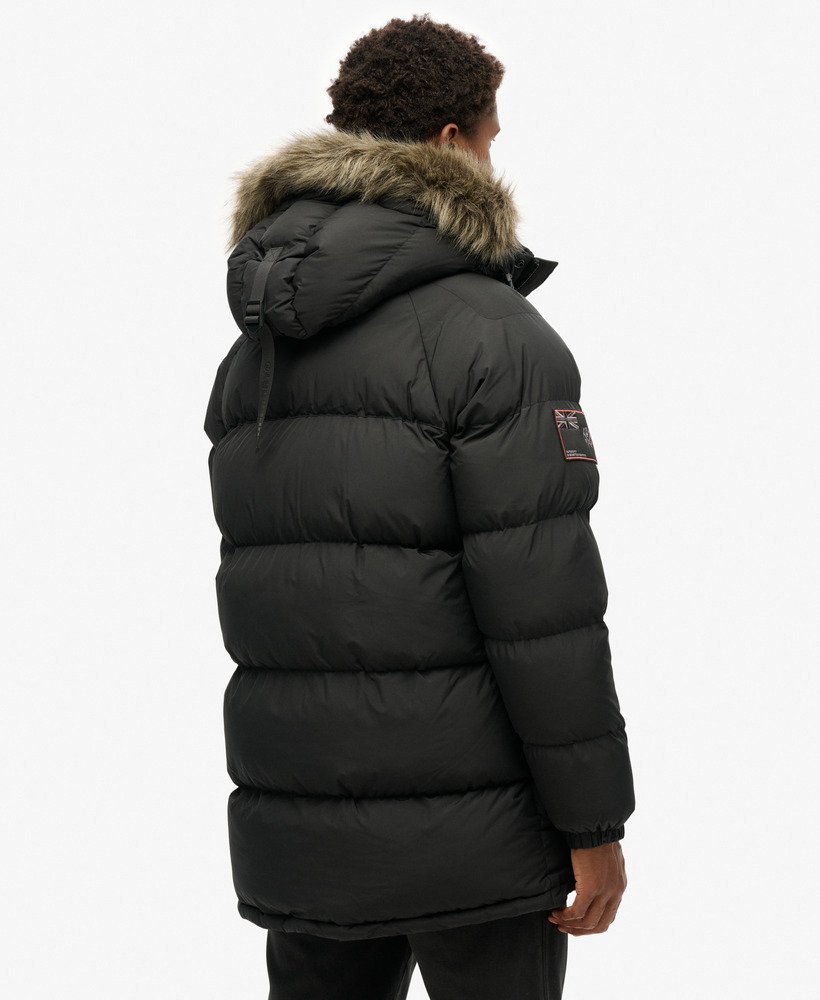 Everest Longline Baffled Parka | Jet Black