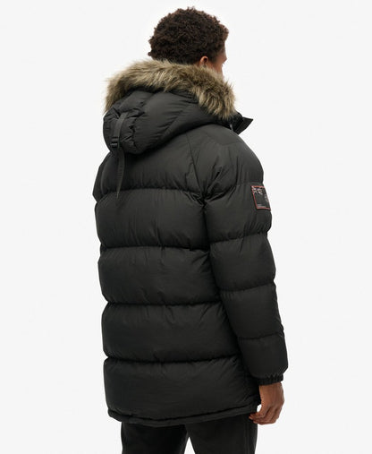 Everest Longline Baffled Parka | Jet Black