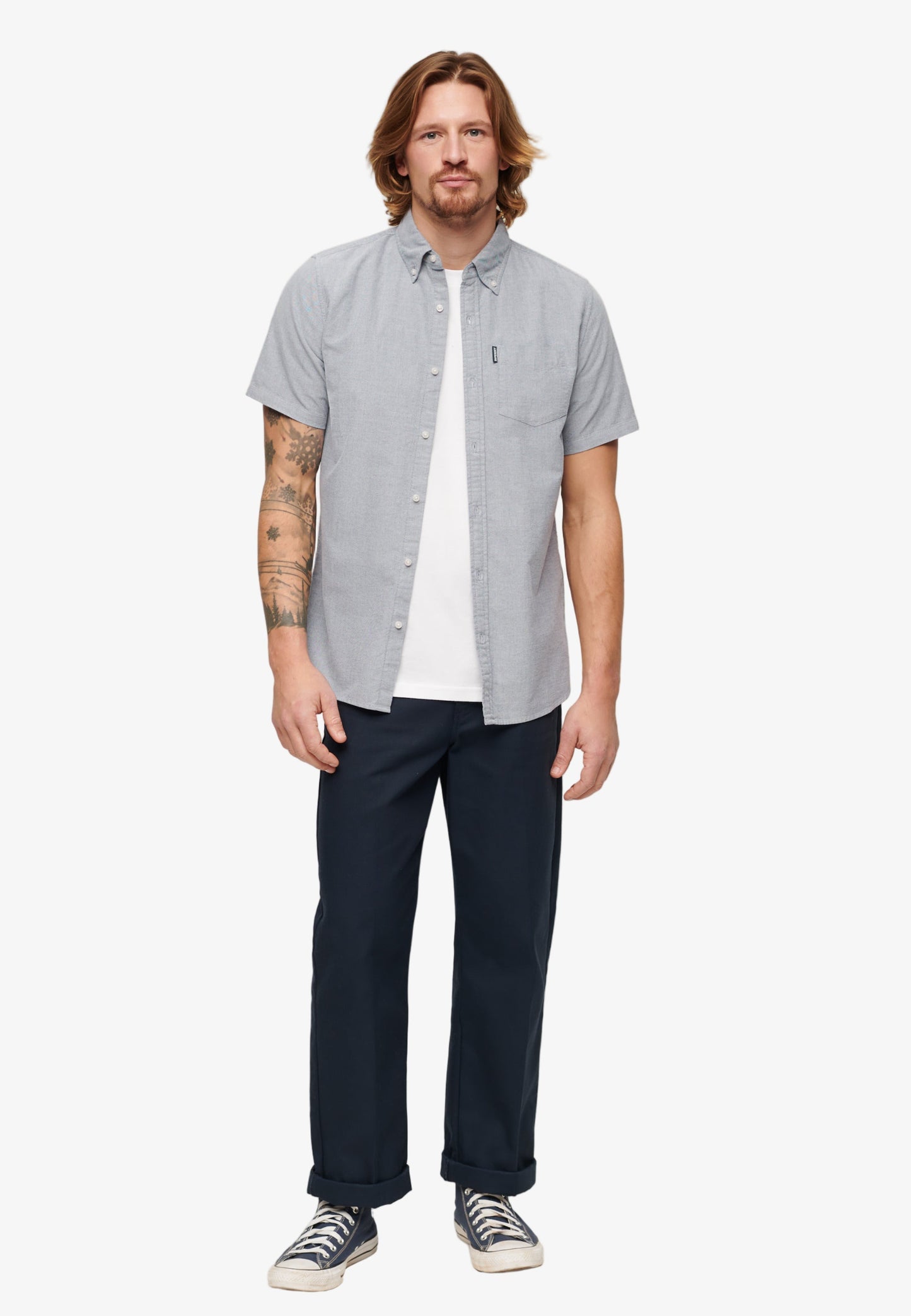 Vintage Oxford Short Sleeve Shirt | Navy