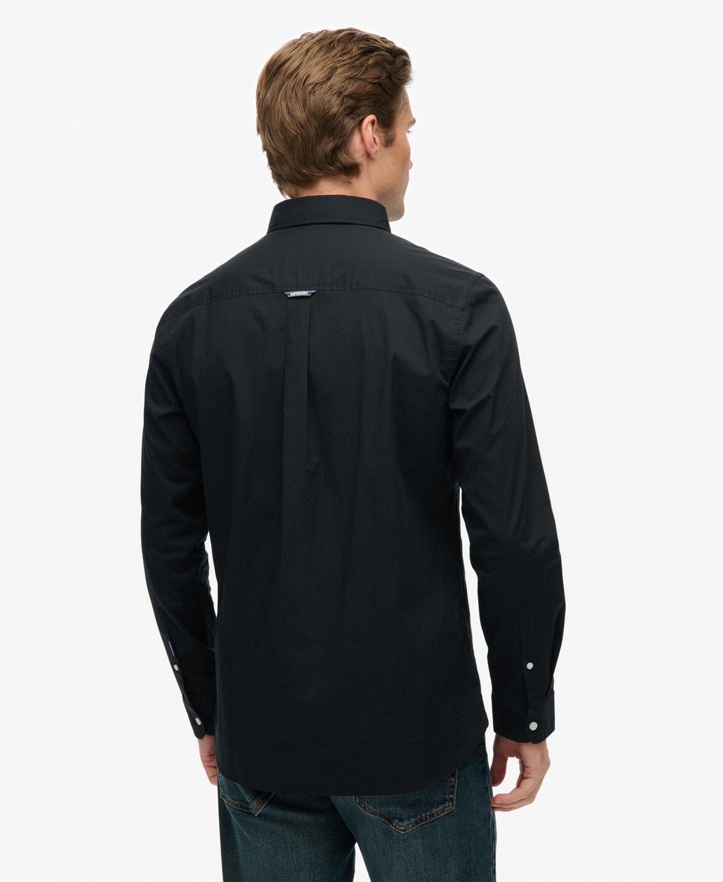 Essentials Tailored Lite Slim Fit Shirt | Black