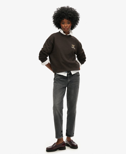 Workwear Graphic Loose Crew | Bison Black