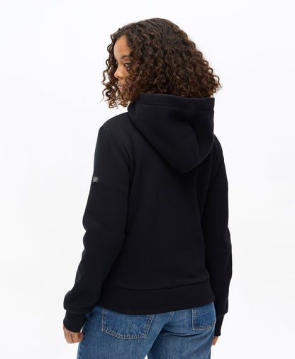 Vintage Logo Relaxed Hoodie | Black