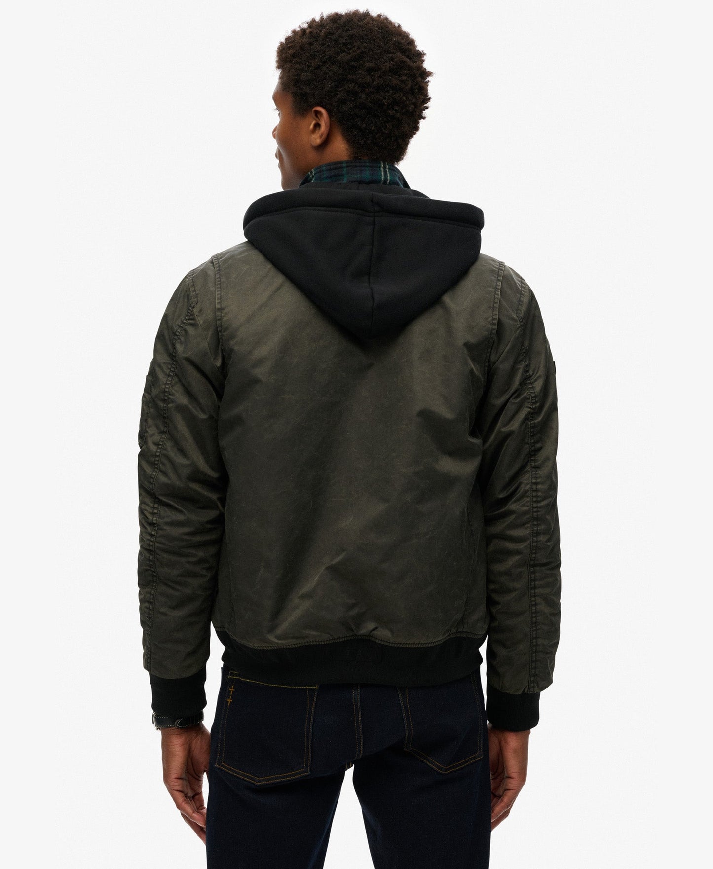 Military Ma1 Bomber Jacket | Washed Dark Green