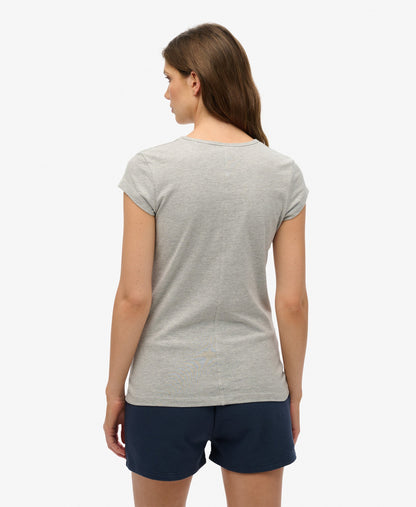 Athletic Essential Slub Slim Fit Tee | Grey Marle