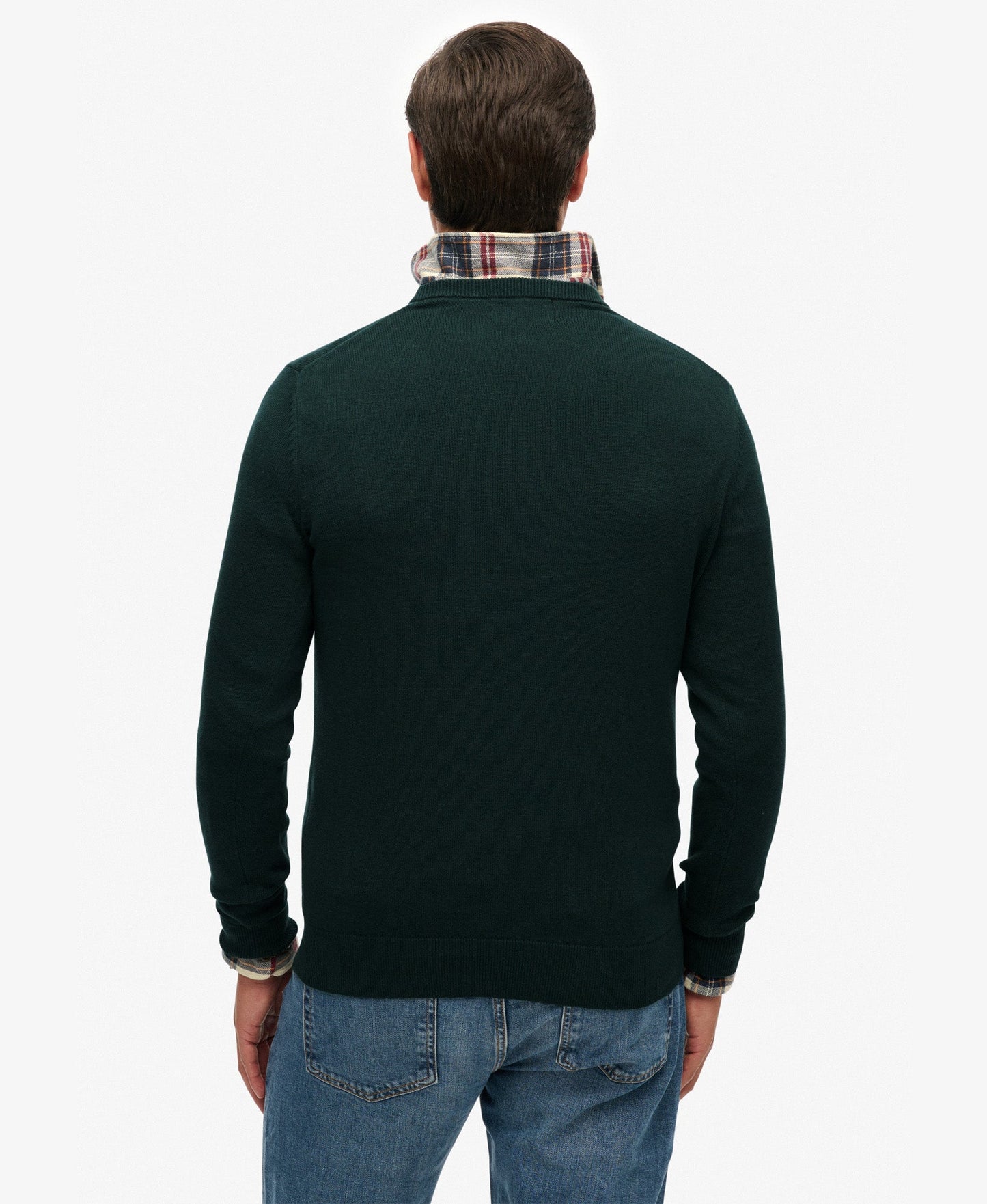 Essentials Cotton Jumper | Enamel Green Marle