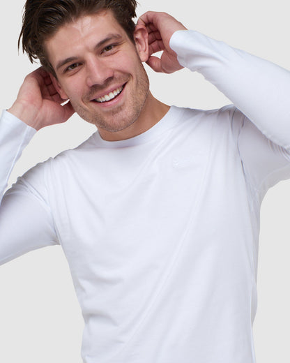 Organic Cotton Vintage Logo Embroidered Slim Fit Top | Optic