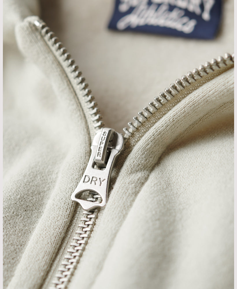Essential Logo Slim Fit Ziphood | Light Stone Beige
