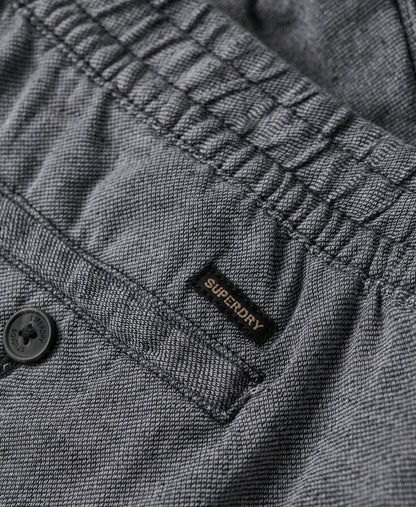 Drawstring Linen Trouser | Dark Navy/Optic