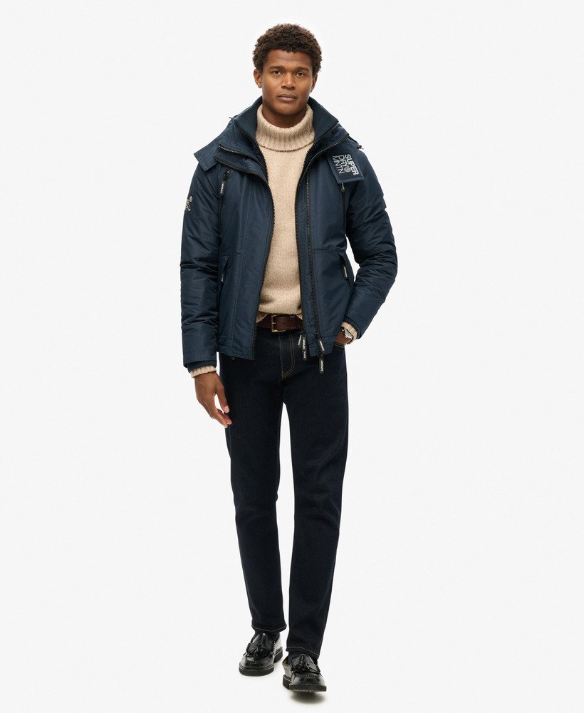 Hooded Mountain Windbreaker Slim Fit Jacket | Eclipse Navy
